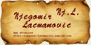 Njegomir Lacmanović vizit kartica
